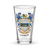 Garrett Family Crest beer glass