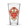 Gill Family Crest beer glass