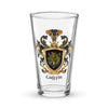 Griffin Family Crest beer glass