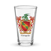Guerrero Family Crest beer glass