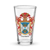 Guzman Family Crest beer glass