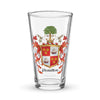 Hamilton Family Crest beer glass