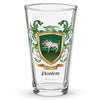 Hanlon Family Crest beer glass