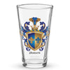 Hansen Family Crest beer glass