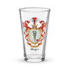 Hayes Family Crest beer glass