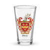Hicks Family Crest beer glass