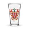 Howell Family Crest beer glass