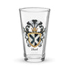 Hunt Family Crest beer glass