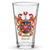 Johnson Family Crest beer glass - English and Irish origin
