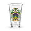 Joseph Family Crest beer glass
