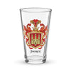 Juarez Family Crest beer glass