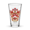 Lambert Family Crest beer glass