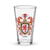Lane Family Crest beer glass
