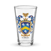 LeBlanc Family Crest beer glass