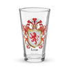Leon Family Crest beer glass