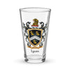 Lyons Family Crest beer glass