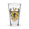 Matthews Family Crest beer glass
