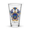 McKinney Family Crest beer glass