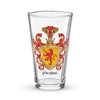 Medina Family Crest beer glass