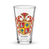 Mendez Family Crest beer glass
