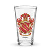 Miles Family Crest beer glass
