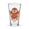Miles Family Crest beer glass