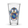 Nunez Family Crest beer glass