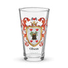 Olson Family Crest beer glass