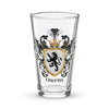 Owens Family Crest beer glass