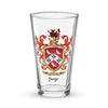 Page Family Crest beer glass