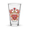 Patterson Family Crest beer glass