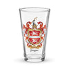 Payne Family Crest beer glass