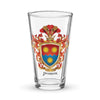Pearson Family Crest beer glass