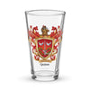 Quinn Family Crest beer glass - Muintir-Ifearnain origin