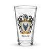 Ramsey Family Crest beer glass