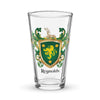 Reynolds Family Crest beer glass
