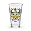 Rice Family Crest beer glass