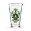 Riley Family Crest beer glass