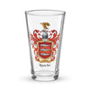 Roache Family Crest beer glass