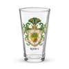 Robles Family Crest beer glass