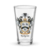 Rodgers Family Crest beer glass