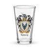 Rumsey Family Crest beer glass