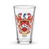 Sims Family Crest beer glass