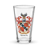 Spencer Family Crest beer glass
