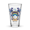 Stevens Family Crest beer glass