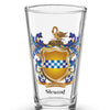 Stewart Family Crest beer glass