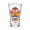 Terry Family Crest beer glass