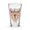 Touhy Family Crest beer glass - with wolf