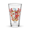 Tran Family Crest beer glass