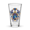 Tremblay Family Crest beer glass